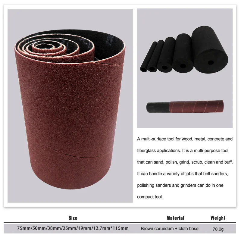 6 Pcs Spindle Sanding Sleeves for Oscillating Sander, 80 120 240 Assorted Grit Sandpaper for Metal Woodworking Polishing