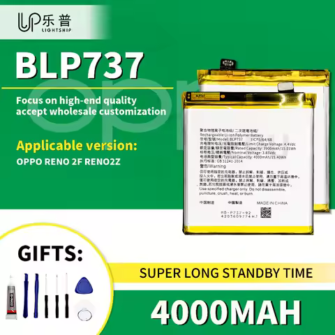 Brand Original BLP737 4000mAh Battery OPPO RENO2 F Phone Battery with Free Tools Kits OPPO RENO2 Z Replacement Battery BLP737