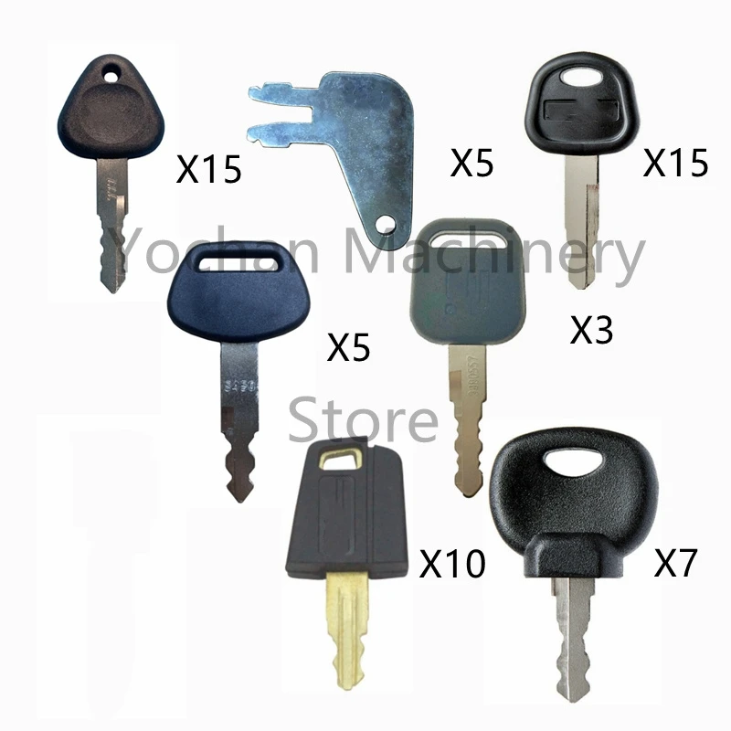 

60 Pcs Ignition Key For Caterpillar Sany Bomag Sumitomo For Volvo Liugong Excavator Loader