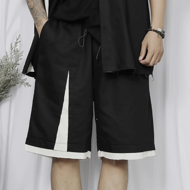 

Men's Shorts Summer New Personality Color Design Urban Youth Casual Loose Large Size Straight Shorts
