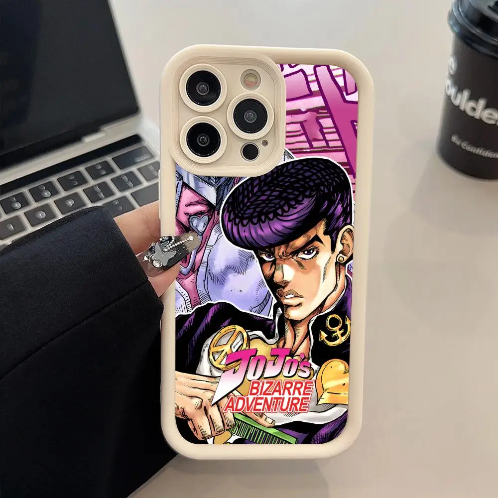 

Чехол для телефона с аниме JOJO и Джосуке для iPhone 17 16 15 14 13 12 11 Air Pro Max Plus, утолщенный, из ТПУ, разноцветный, роскошный, красивый