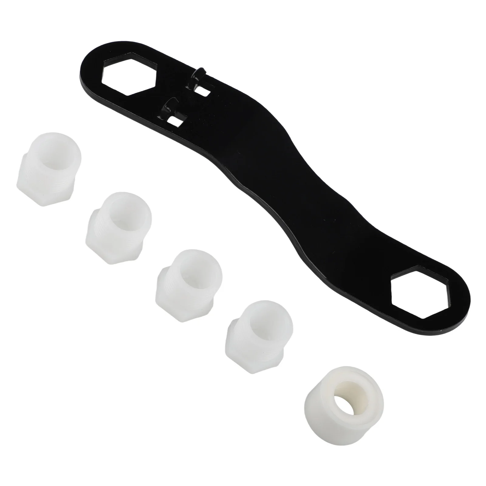 Angled RV Water Heater Wrench With 4 Replacement Valves And Seal Tape For Trailer Repair