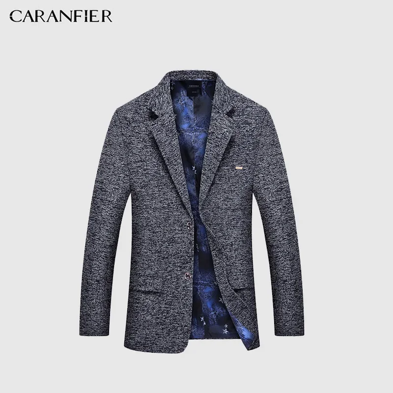 CARANFIER hommes veste Blazers nouveau automne coupe ajustée formelle affaires costumes manteau déco