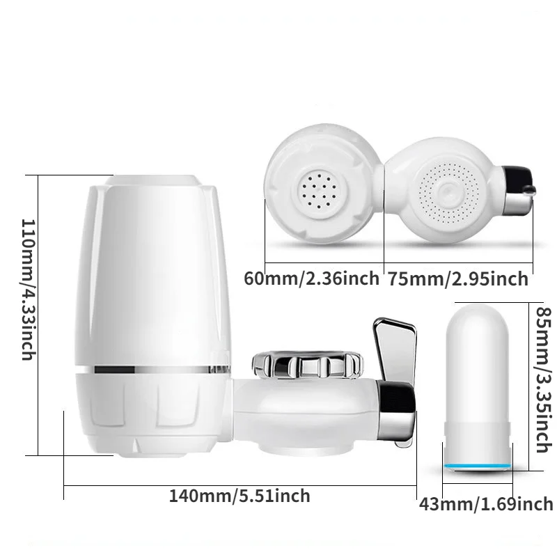 1PC Tap Water Purifier Kitchen Faucet Washable Ceramic Percolator Mini Filter Remove Rust Bacteria view 2