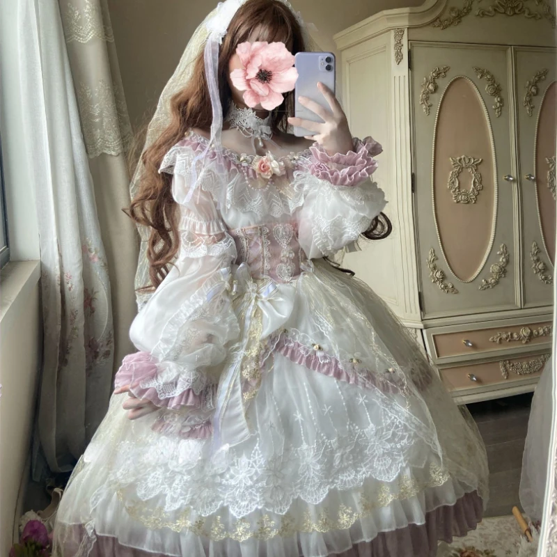 女性のための愛らしいカワイイロリータドレス,ヴィンテージの赤い