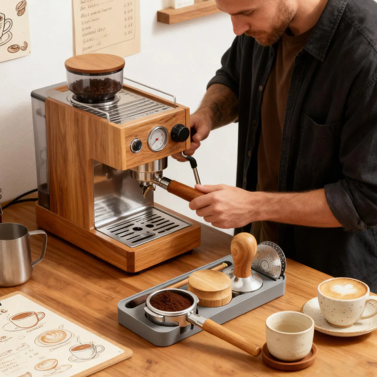 

Tamper Mat Silicone Coffee Machine Supplies Espresso Machine Tamping Mat For Home Beginners Professionals Office Cafe Baristas