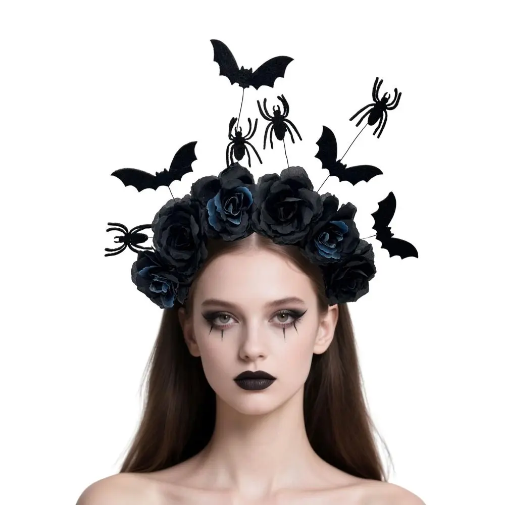 

Lightweight Artificial Rose Headband Realistic Simulated Halloween Hair Accessory Comfortable Fabric Material Fabric Headband