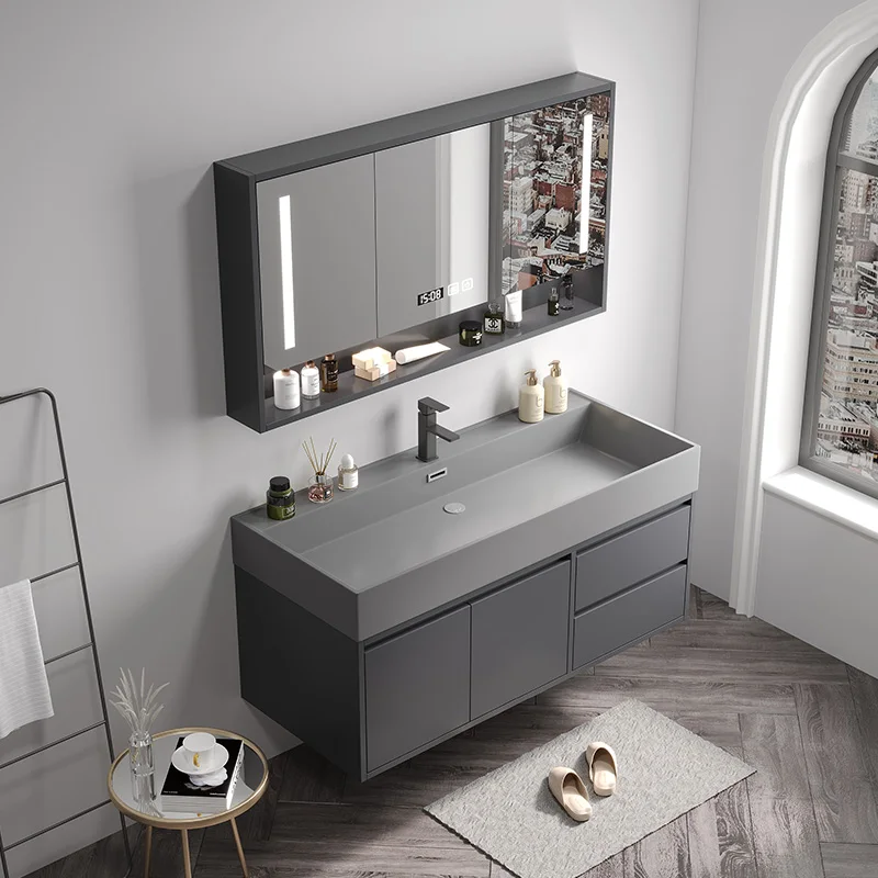 

Intelligence Solid Wood Bathroom Cabinets Toilet Vintage Vanity Mirrors Bathroom Cabinets Shower Makeup Casa Arredo Furniture