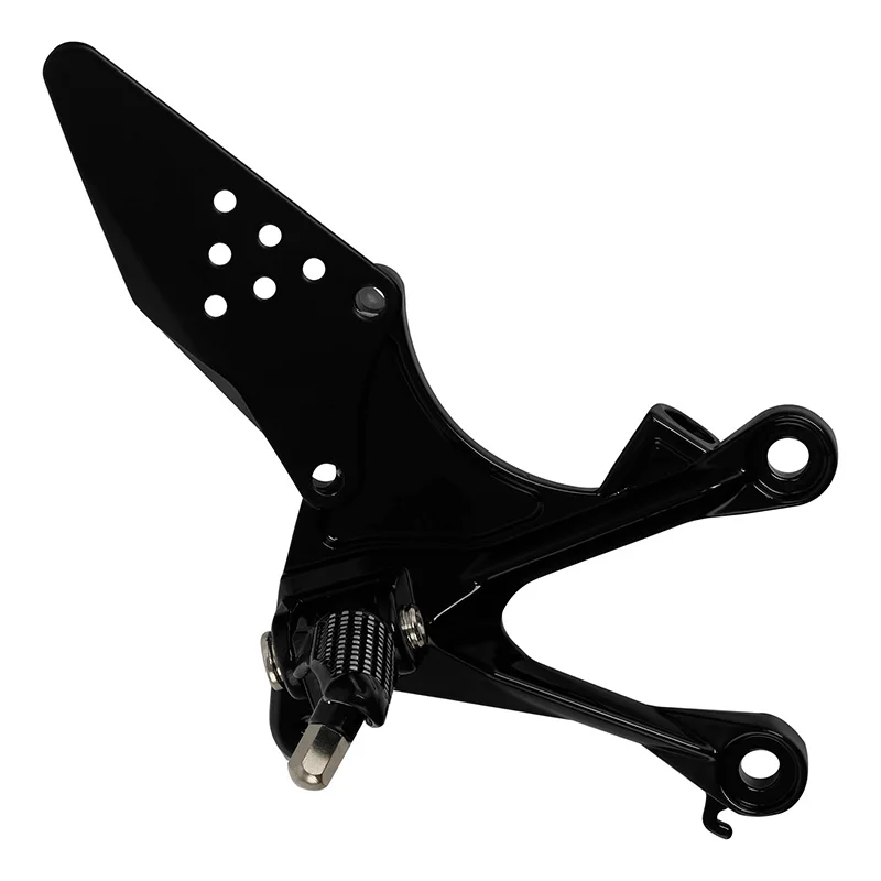 Motorcycle Black/Matte Black/Silver Front Footrest Foot Pegs Brackets For KAWASAKI ZX6R 2005-2008 ZX636 2005-2006 view 5