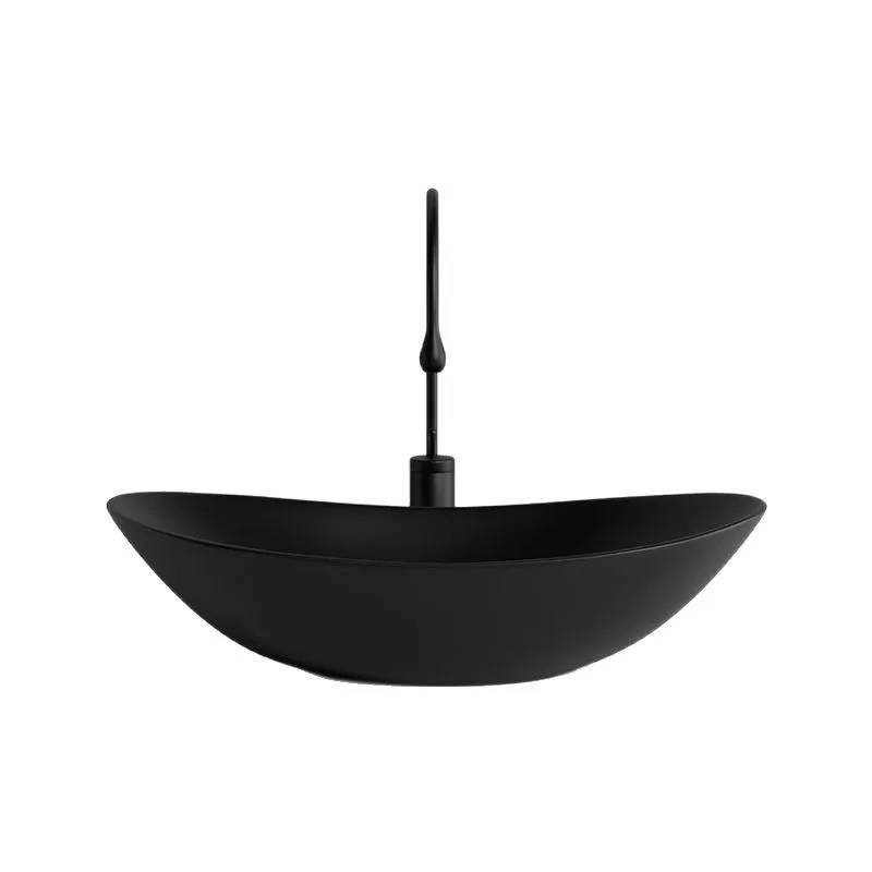 

Cream wind color basin, hotel homestay ceramics integrated hand washing, face washing basin single basin