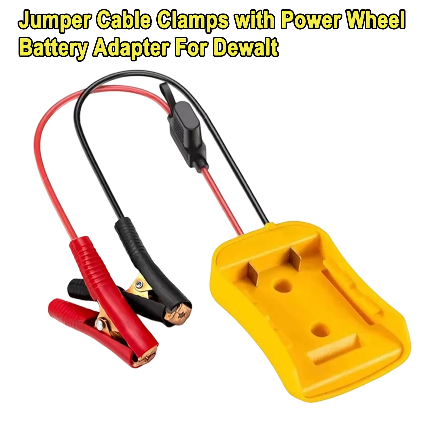 Jumper Cable Clamps with Power Wheel Battery Adapter For Makita/Dewalt/Milwuakee 20V Batteries Jumper Starter for Car Jump Start