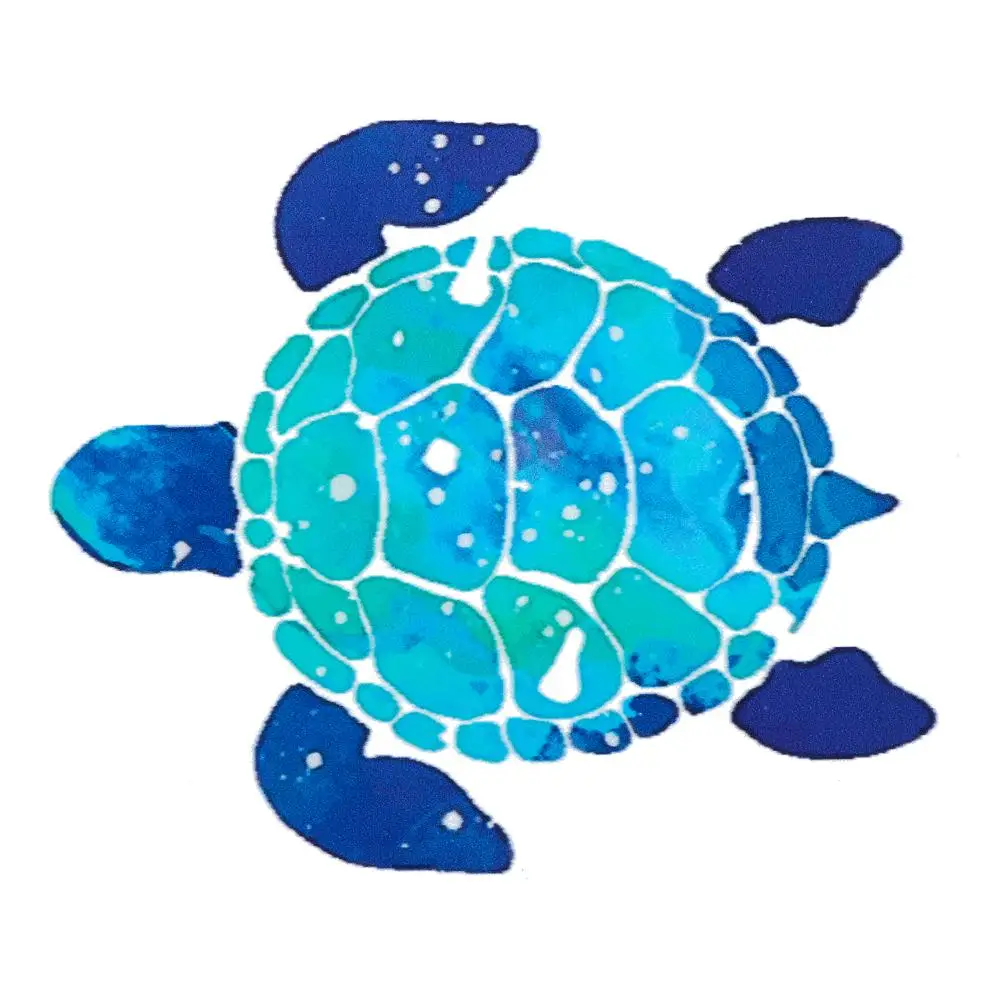 2 SET(12 PCS) Sea Turtle Wall Stickers,Vinyl Underwater Ocean Waterproof Wall Decals for Home Office