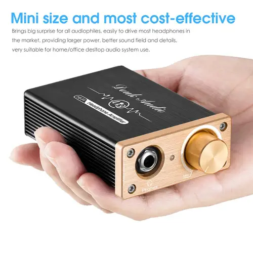 Imagen 2 del producto Douk Audio U3 Mini amplificador de auriculares Clase A pura HiFi amplificador estéreo de escritorio doméstico ultracompacto para auriculares HD580/HD600/HD650