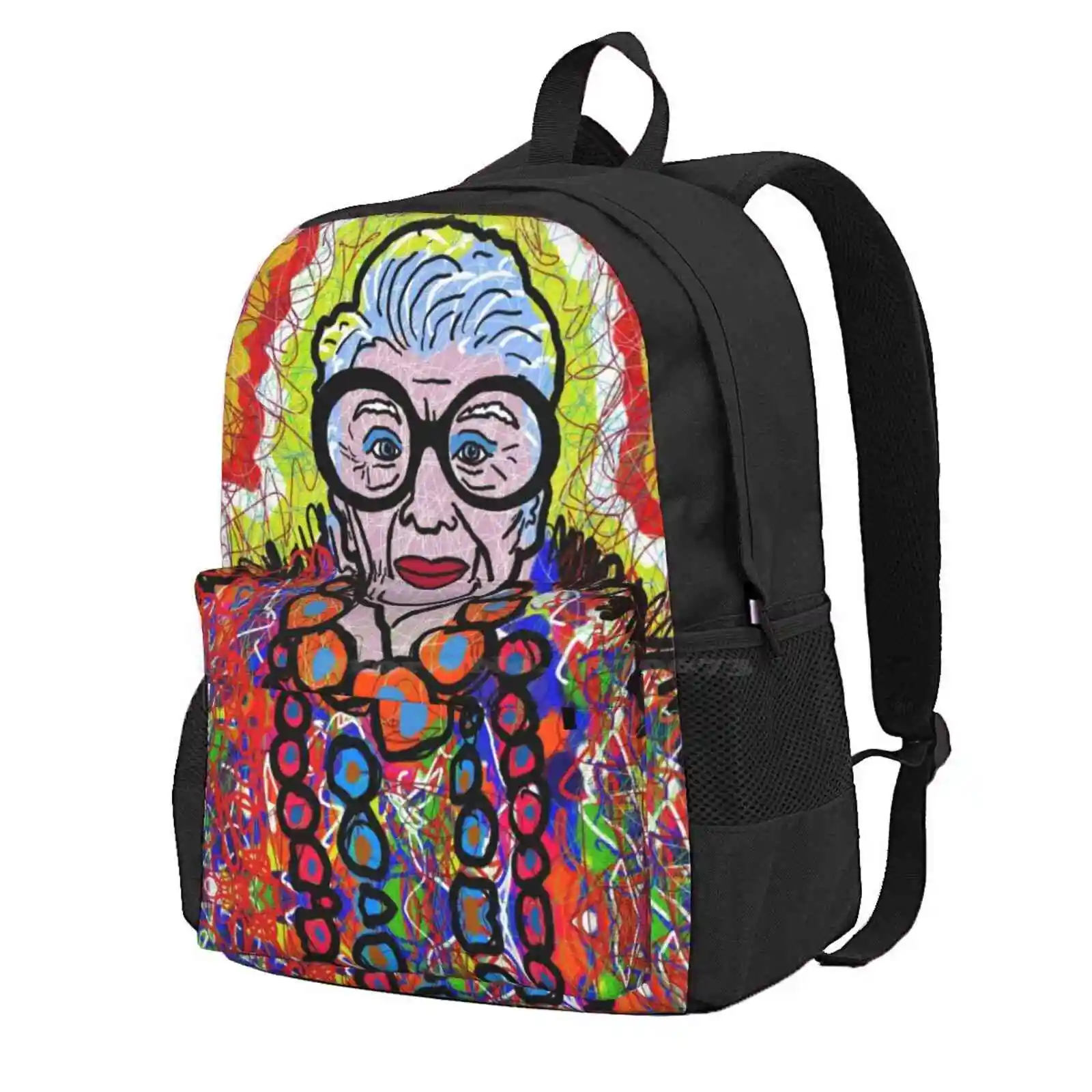 Iris Apfel Hot Sale Schoolbag Backpack Fashion Bags Iris Apfel