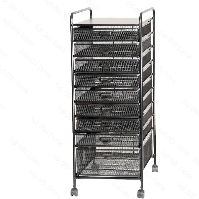 10/9 Drawer Cart A3 Filing Cabinet Multi-Layer Sundries Sorting Rack Floor Standing Metal File Shelf