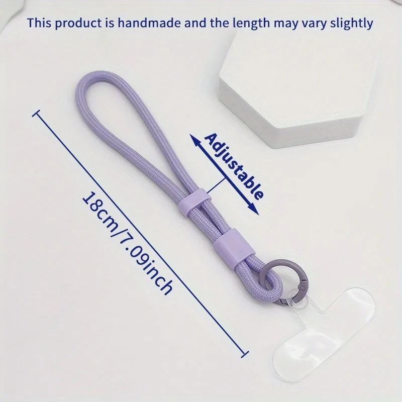 1PC for Mobile Phone Adjustable Short Lanyard Universal Colorful Patch Wrist Strap Hand Rope for Cell Phone Case Accessories