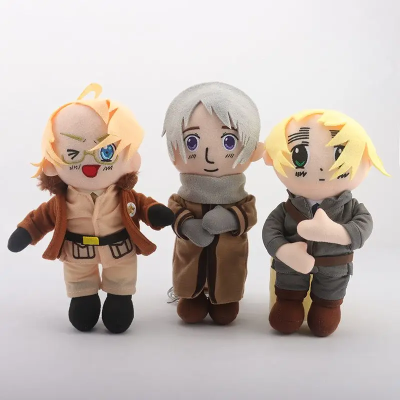 New Anime Hetalia Axis Powers Arthur Kirkland Plush Doll Cartoon Cute Soft Alfred F. Jones Ivan Braginsky Stuffed Toy Fans Gift