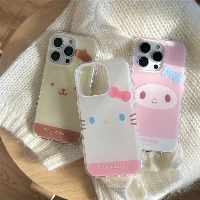 Bonito dos desenhos animados hellos kittys yk2 caso de telefone para iphone 17 16e 16 15 14 13 12 11 pro max xxs xr xsmax 8 7 ar mais textura pena