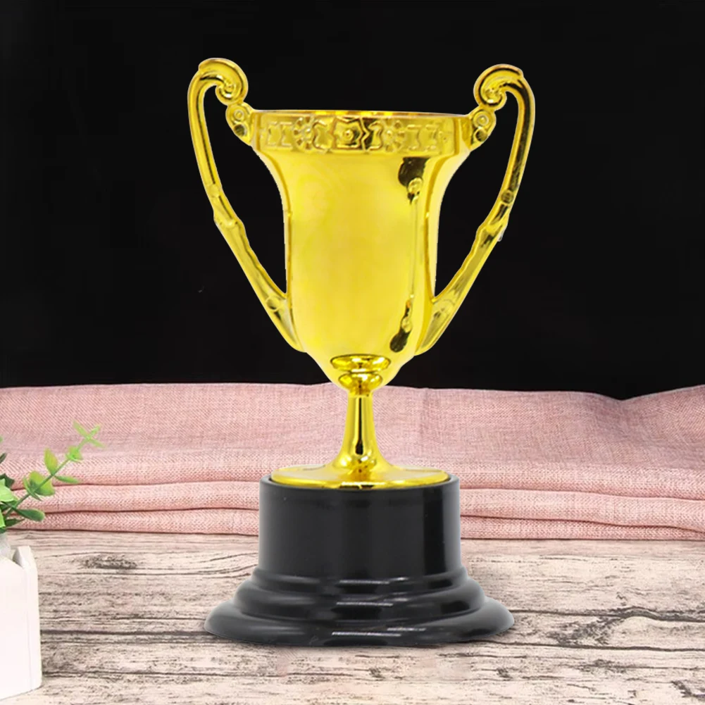 Gold Award Trophy Cups for Kids Plastic Golden Award Trophy Cup Gold Participation Trophy Cup For Party Favors Rewards