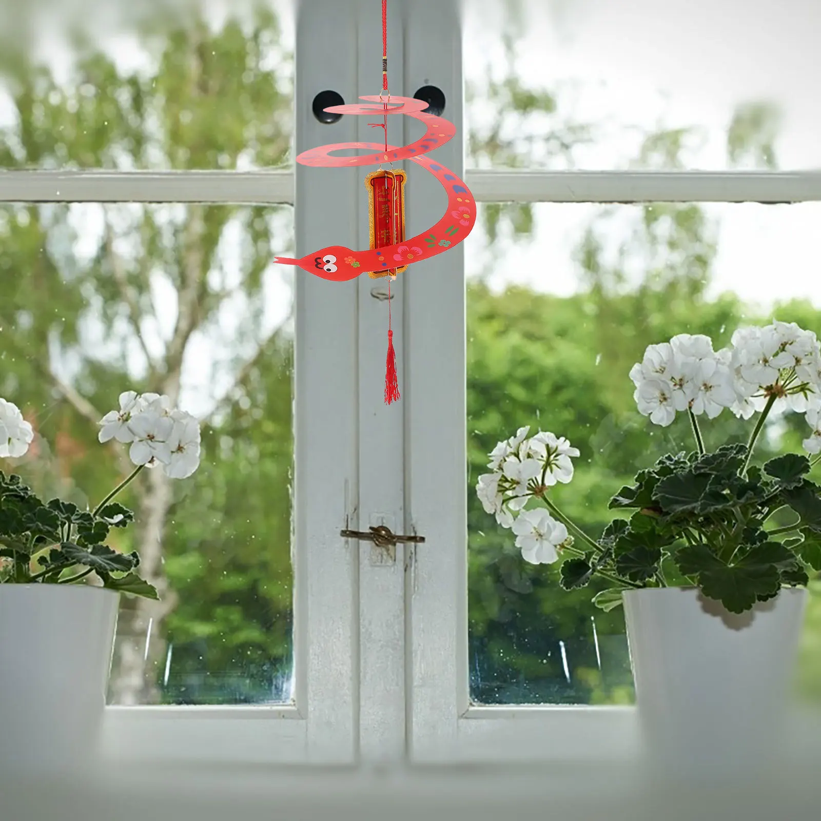 2025 سنة الأفعى معلقة الديكور ورقة حمراء الحرفية زودياك زخرفة للمنزل نافذة الباب جدار مهرجان الحفلات ديكور #2