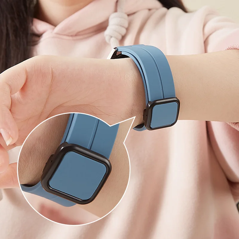 20mm 22mm Strap for Samsung Galaxy Watch 6/4/5 Pro/Classic/Gear S3/Active 2 Silicone Magnetic Buckle Sport Huawei GT 2 2e 3 Band