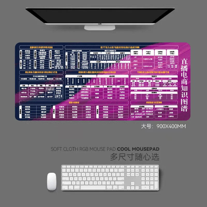 New full shortcut key extra large thick mouse pad anti slip wear resistant rubber desk mat for office study