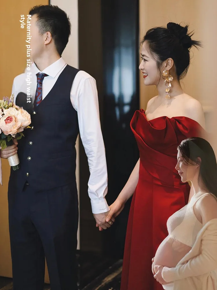 

Вечернее платье больших размеров с одним открытым плечом, высокой талией и юбкой А-силуэта для полных женщин, для свадьбы и торжеств