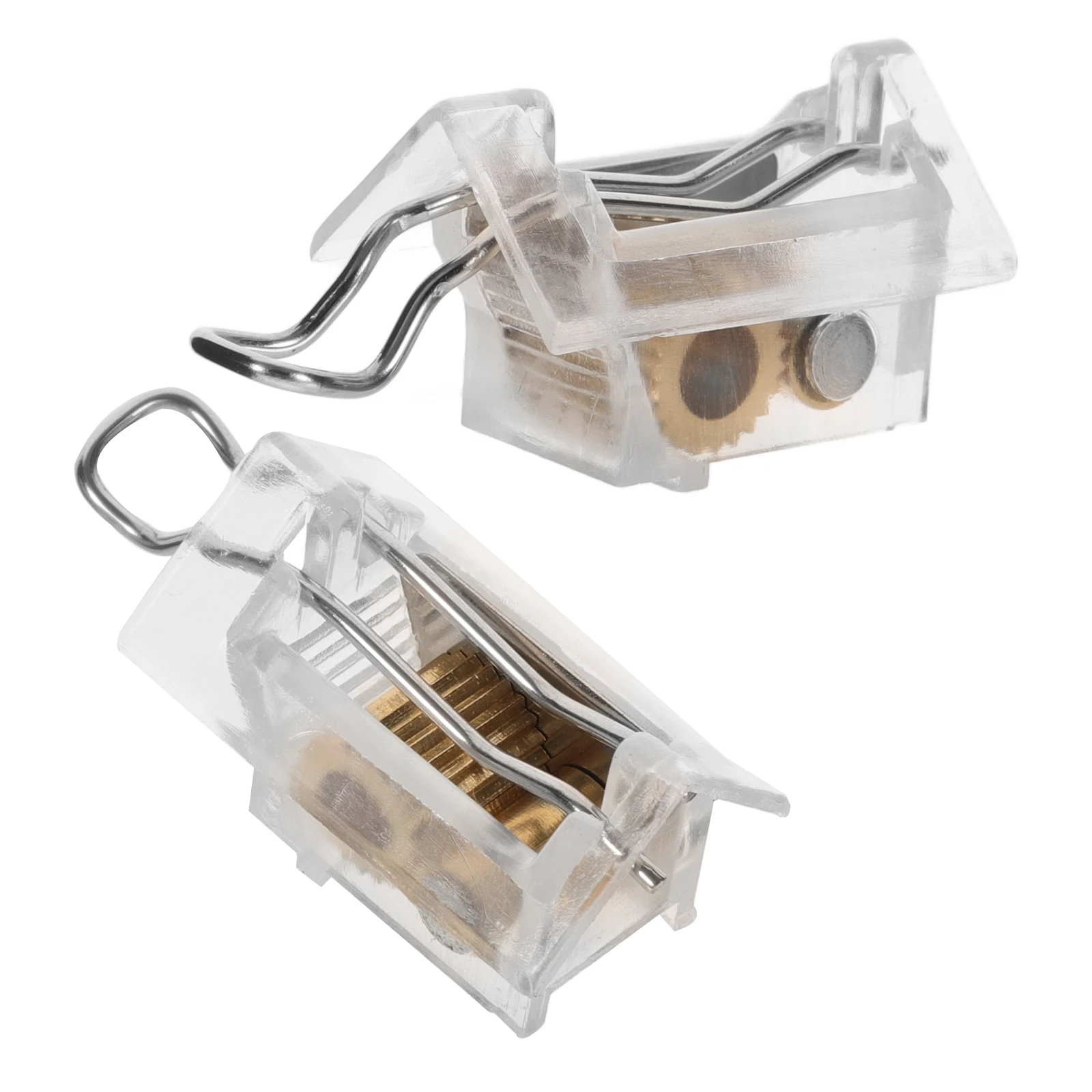 

2 Sets Curtain Locks Window Blinds Hardware ABS Metal Durable Easy Installation Suitable Various Treatments Enhance