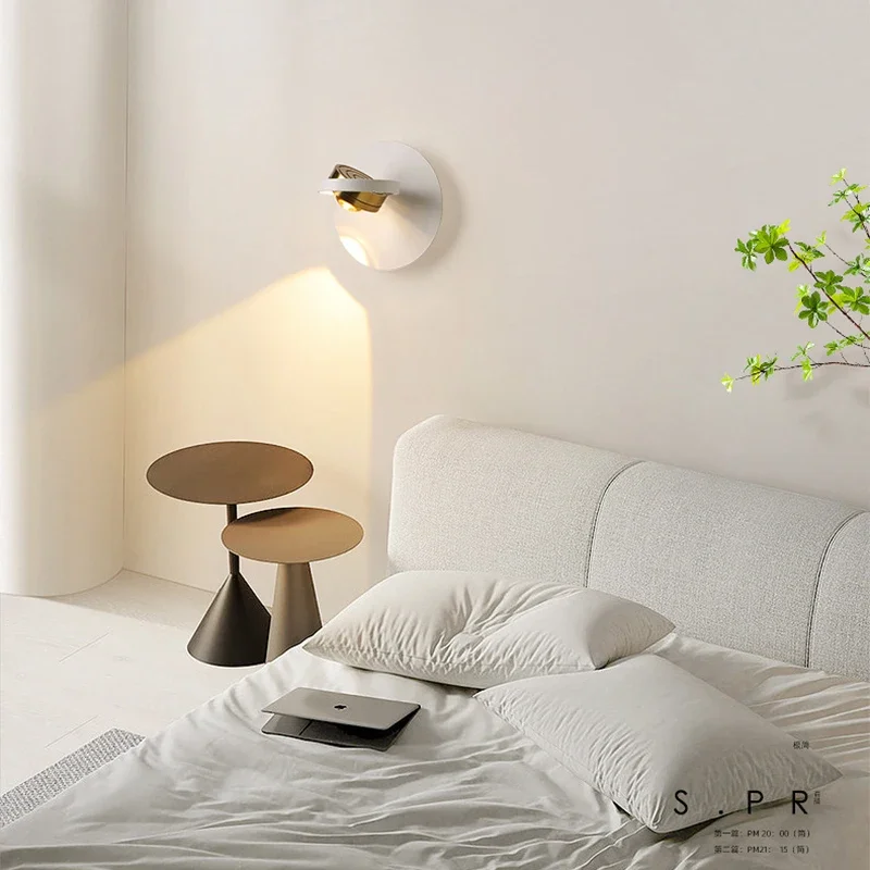 Moderna lampada da parete a LED girevole applique per comodino camera da letto soggiorno sfondo decorazione della casa apparecchio di illuminazione per interni Lustre