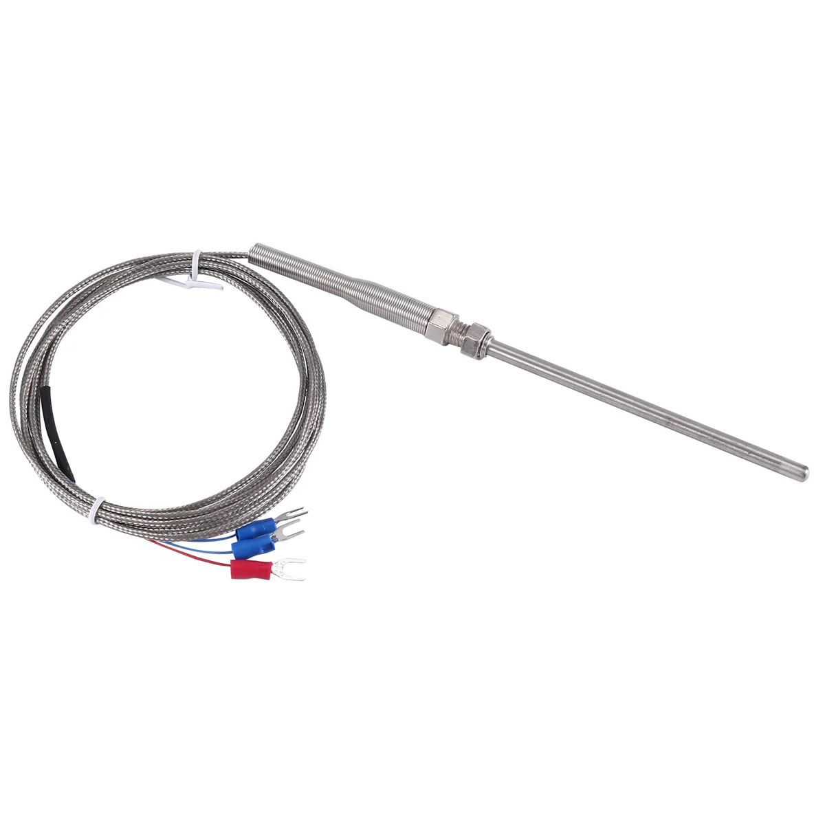 Sonda de temperatura de acero Pt100, Cable de Sensor RTD de 2M, 98mm, 3 cables-50 ~ 400 Celsius