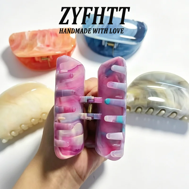 1/5 Stück ZYFHTT Haarspange im Urlaubsstil für Frauen, Vielseitige Haifischklammer, Modische Mädchen-Haarklammer, Haaraccessoires – Detail 3