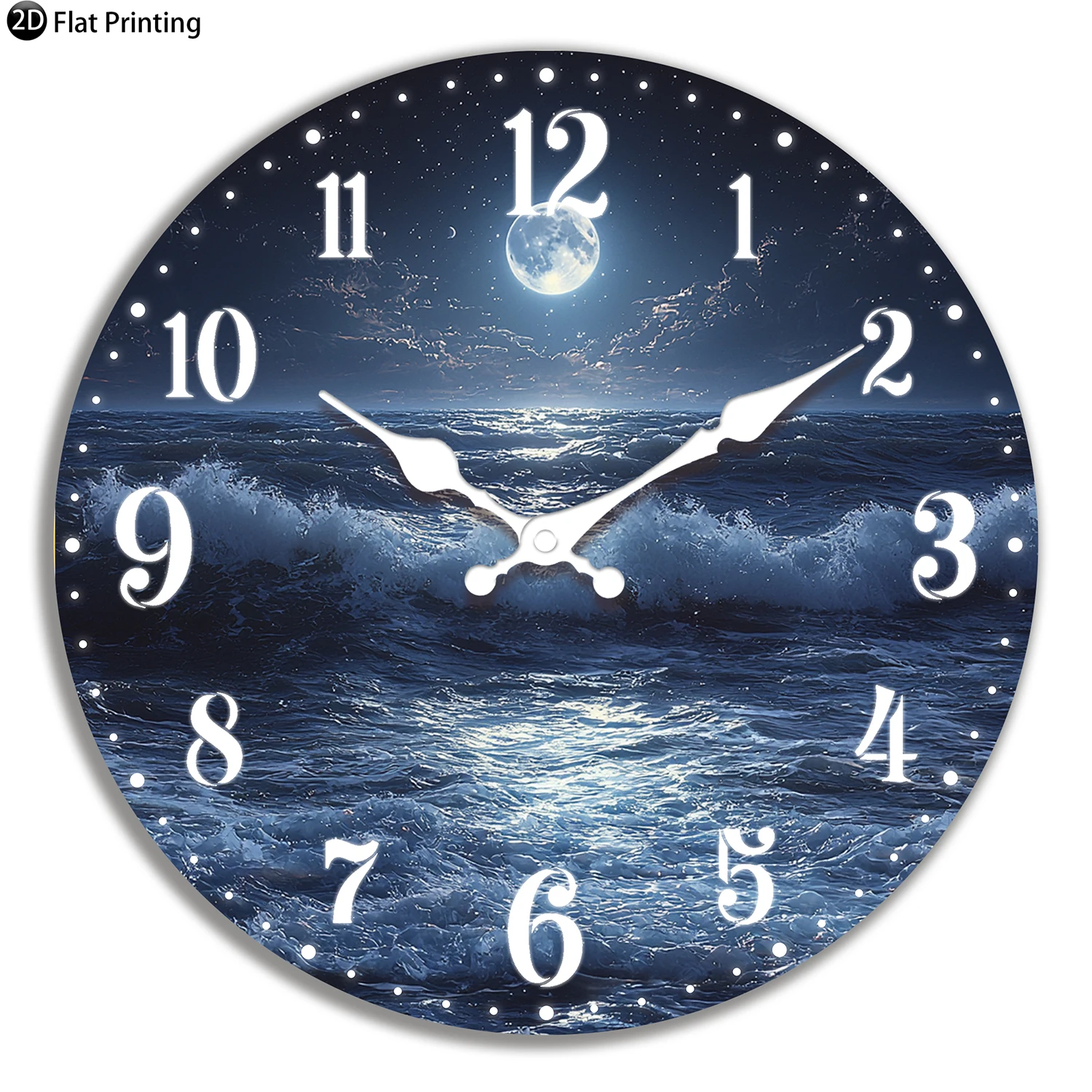 

Wooden Silent Wall Clock Ace Spades artwork Quartz Analog Clock for Bedroom Bathroom Halloween New Year Gift