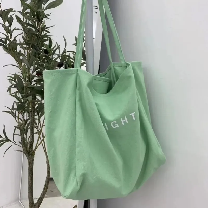 Female bags One-shoulder large-capacity letter canvas bag candy-colored fashionable canvas bag