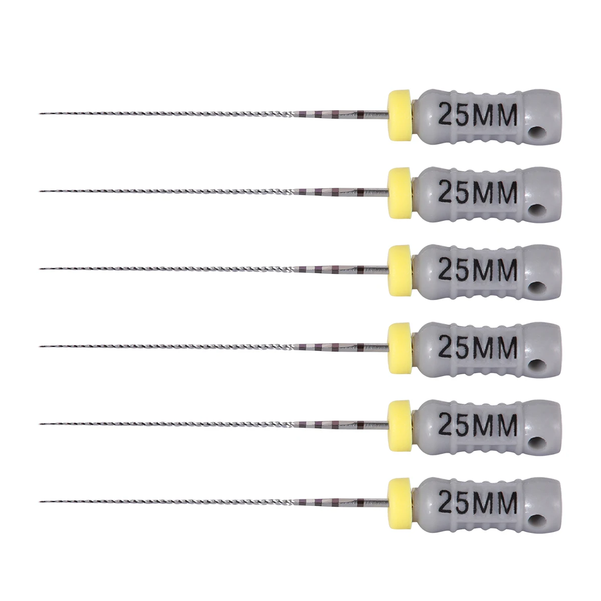 AZDENT Dental C File endodontyka Endo kanał korzeniowy 25mm pliki ręczne ze stali nierdzewnej do czyszczenia korzeni 6 sztuk/paczka #6 #8 #10