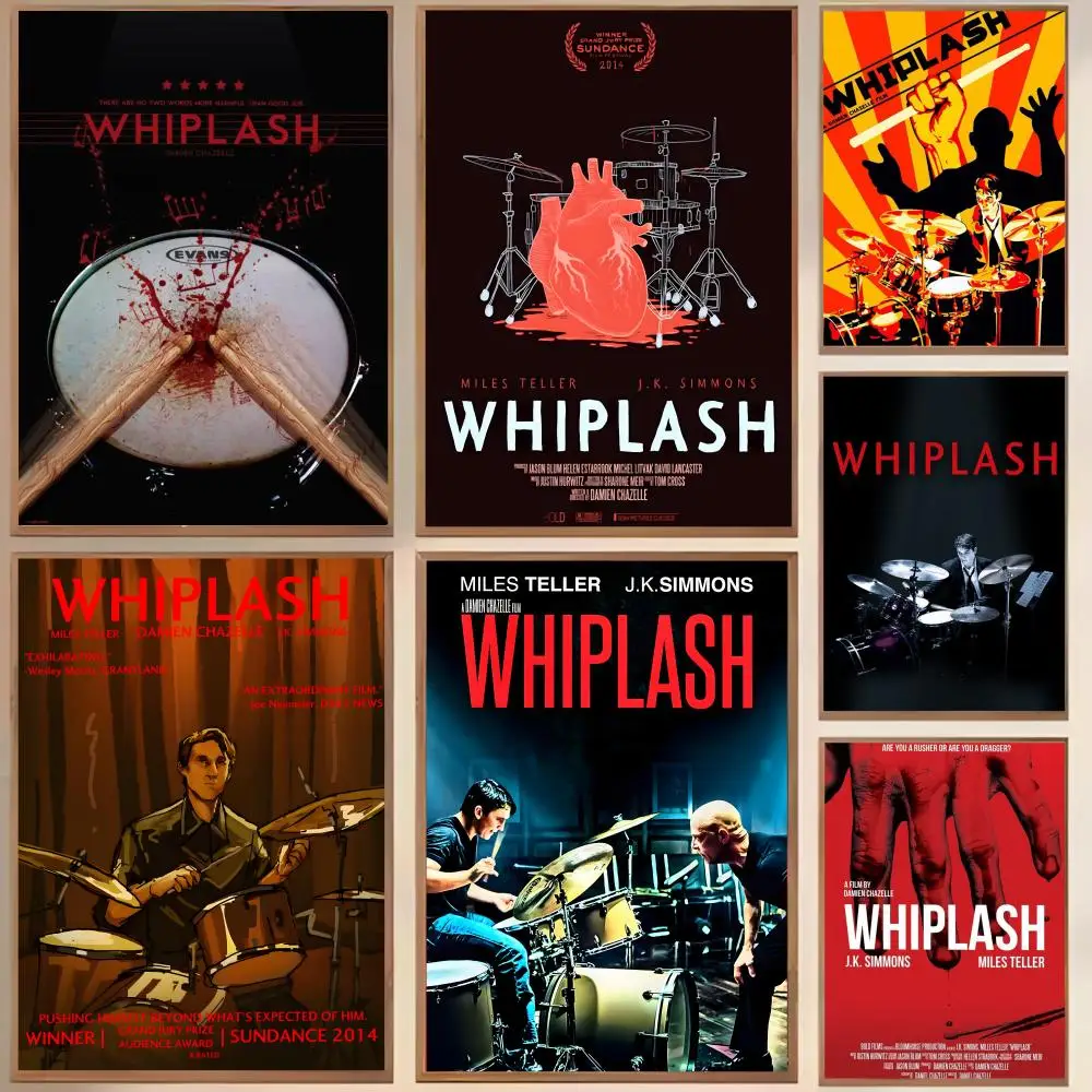 Póster de película Whiplash clásico, pegatina espacial perfecta, autoadhesiva para oficina, cine en casa, decoración artística de pared, regalo elegante