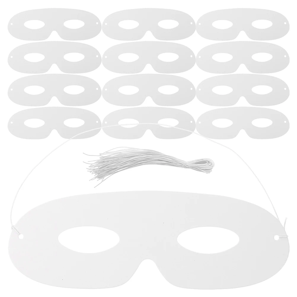 

60 Sets Mask Plain Masks to Decorate Decorative Unpainted Blank Painting Face Prom