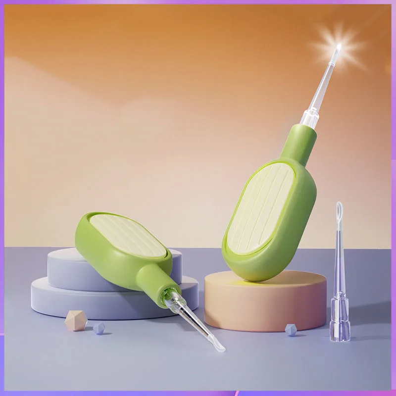 

Детский совок для ушей, детский специальный мягкий инструмент для чистки головы для ушной серы и ушной серы, светящийся совок для ушей