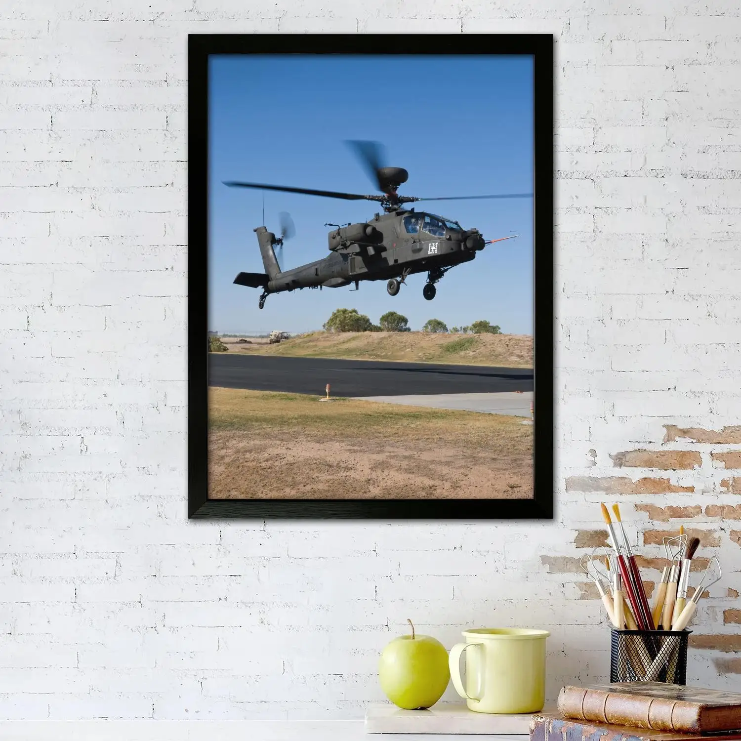 ah64 apache Canvas Art Poster and Wall Art, Picture Print, Modern Family, Bedroom Decor, Posters,Decorative painting