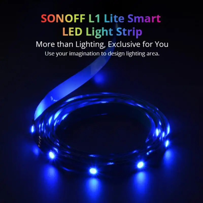 SONOFF L2 Lite Smart LED Light Strip 5M Dimmable EU/ US Flexible RGB Strip Lights APP Remote Control Work With Alexa