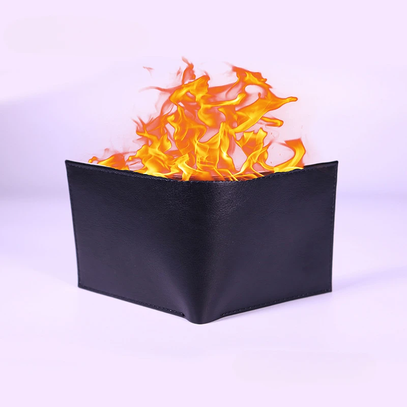 Flame Fire Wallet Magician Props Wallet Street Stage Show Profession Magic Trick