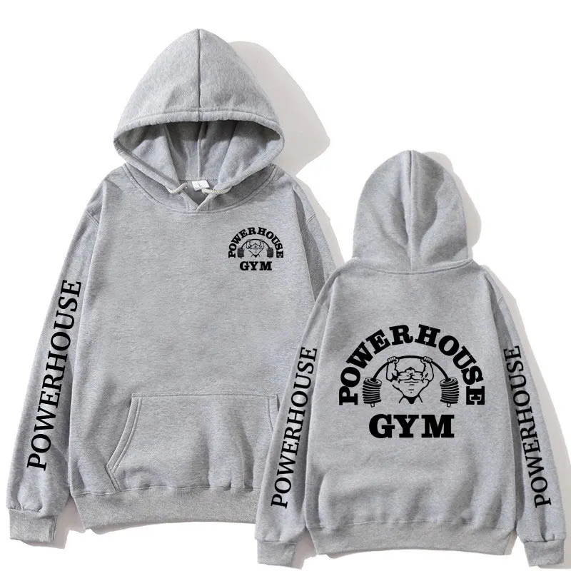 Powerhouse Gym Logo Hoodie Harajuku Mannen Vrouwen Geek Fitness Hoodies Oversized Lange Mouwen Esthetische Sweatshirt Sport Streetwear