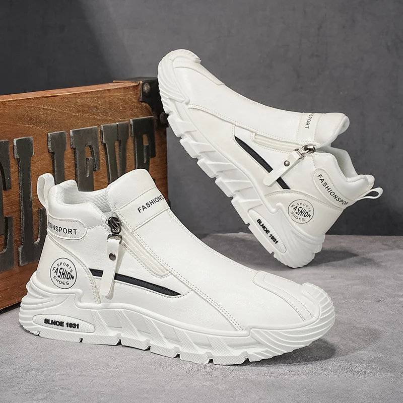 2026 new comfortable and fashionable autumn fashion trend high top boots for men's casual sports shoes
