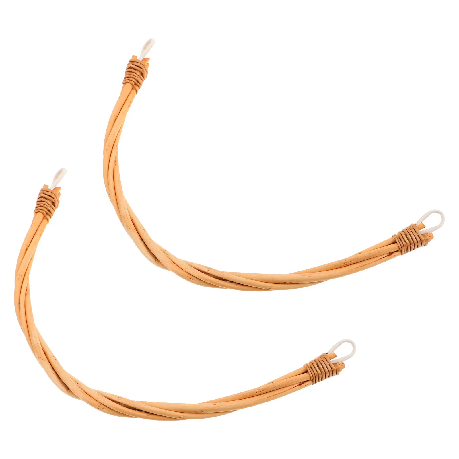 

2pcs Rattan Handles Replacement For Picnic Basket Woven Grip Outdoor Use Durable Handle Accessory Compatible With Fruit Storage