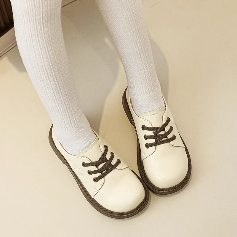 Elegant Girls Fashion Leather Shoes 2026 New Princess Wedding Party Kids Causal Dress Shoes School Children's Mary Jane Shoes