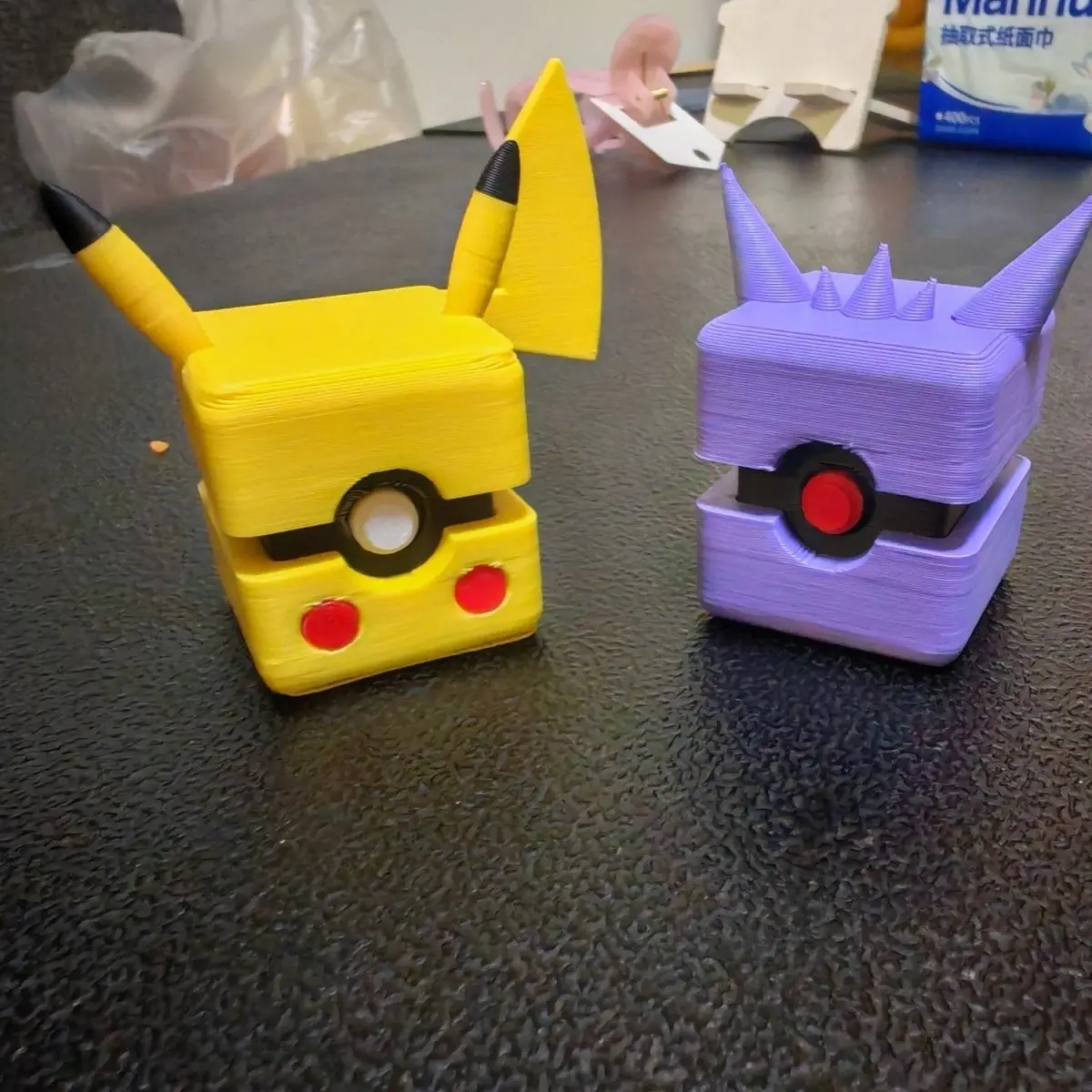 Popular Pokemon 3D Printed Fidget Button Toy Stress Relief DIY Hand Craft Portable Desktop Ornament Collectible Present
