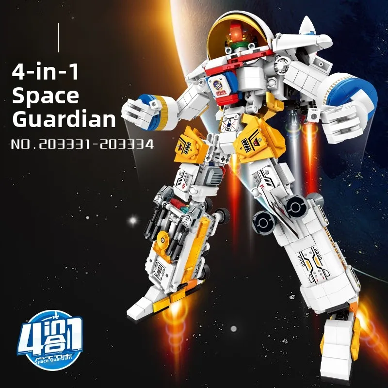 

Робот-космонавт-трансформер: конструктор для мальчиков, 3D-пазл, набор для сборки, креативная развивающая модель