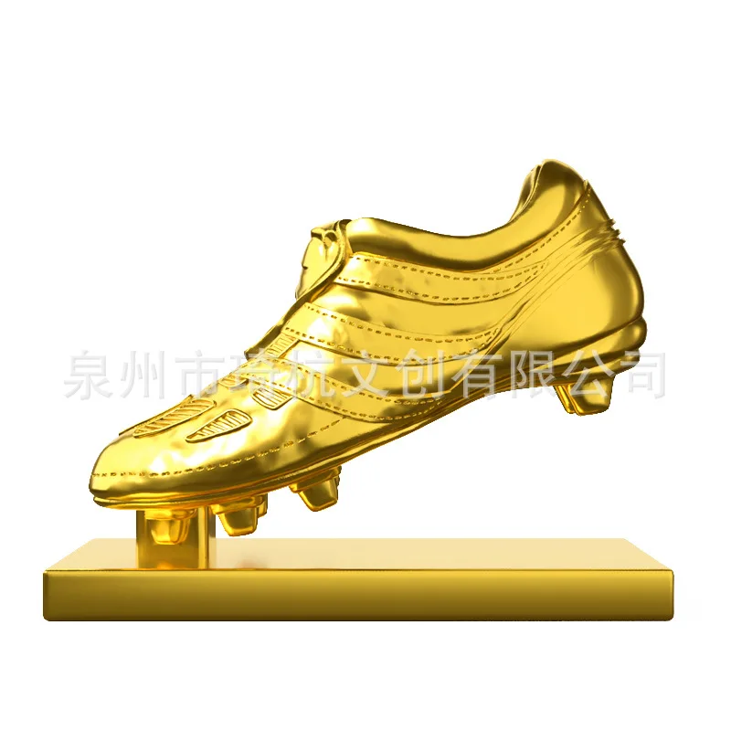 European and American style upturned foot golden boot trophy football game creative trophy football shoe award souvenir