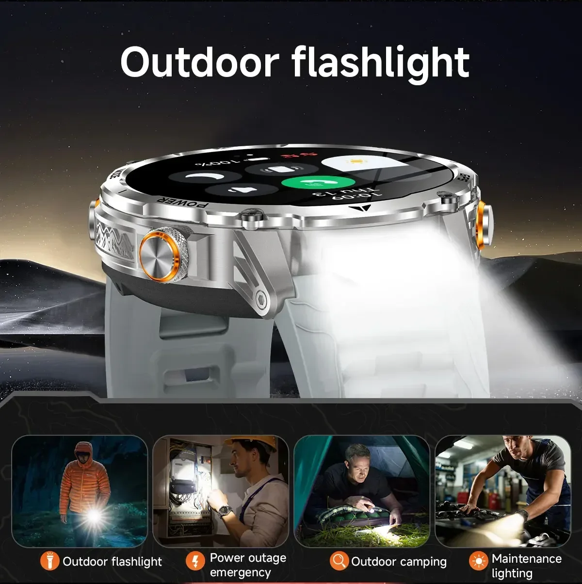 New T-Rex3 Ultra GPS Smartwatch 1100mAh Battery Compass 3ATM Waterproof Outdoor Sports Military Grade Tracker for Android IOS