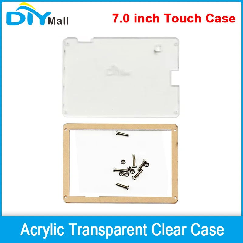 Plástico acrílico 7.0 polegadas transparente caso claro para nextion 5.0 nx8048t050 nx8048t070 hmi touch display versão básica