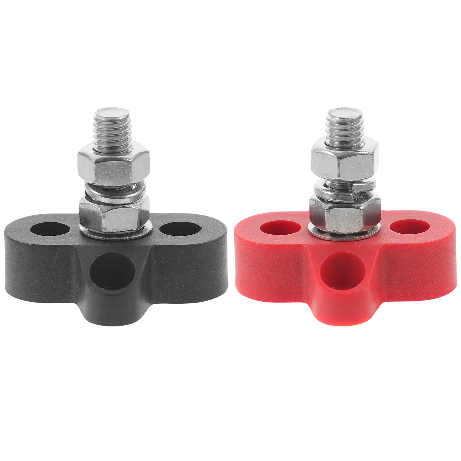

2pcs Stainless Steel Terminal Blocks Power Distribution Block Bus Bar For Car Yacht Boat Auto Trailer Wiring Junction